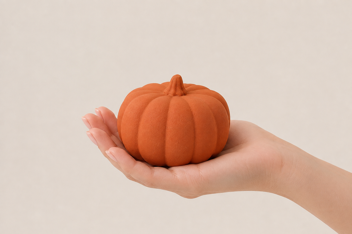 Citrouilles décoratives en béton • À l’unité ou coffret de 4 • Décoration d’automne