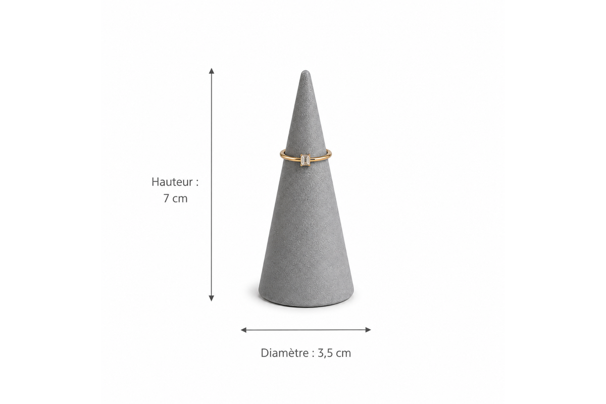 Porte-bague SILO en béton minéral – Support à bagues design