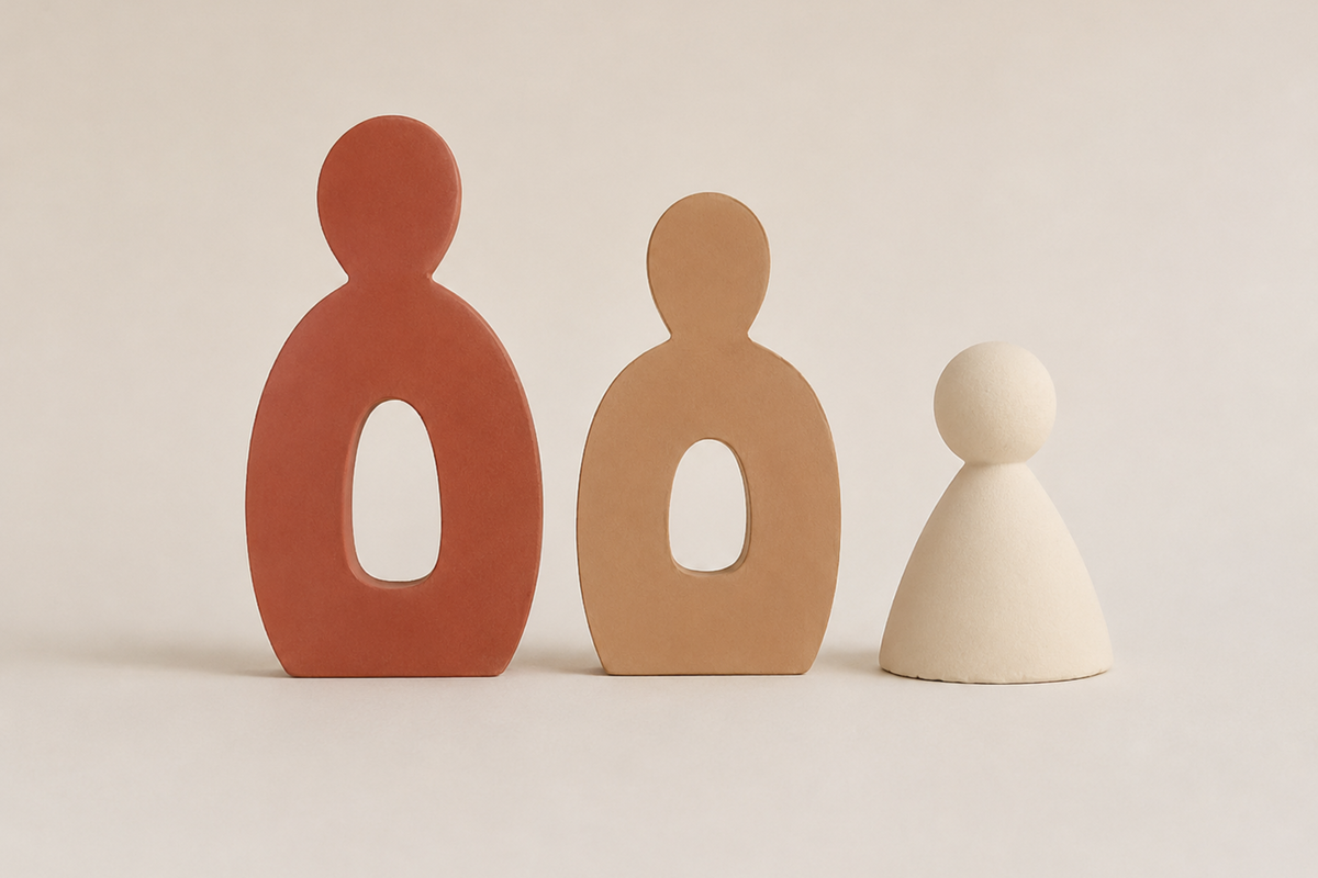 Trio de statuettes • TRIA • Sculpture abstraite