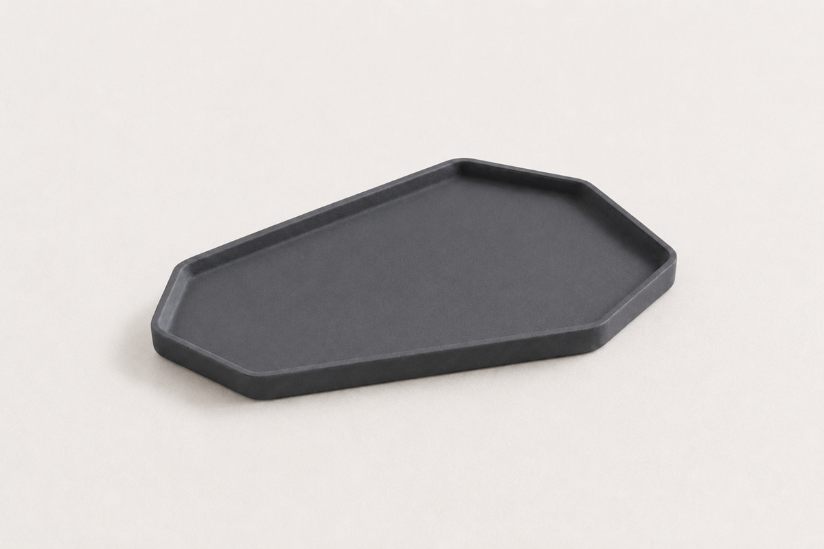 Plateau KORA en béton minéral – Plateau décoratif, vide-poche design et plateau à bijoux
