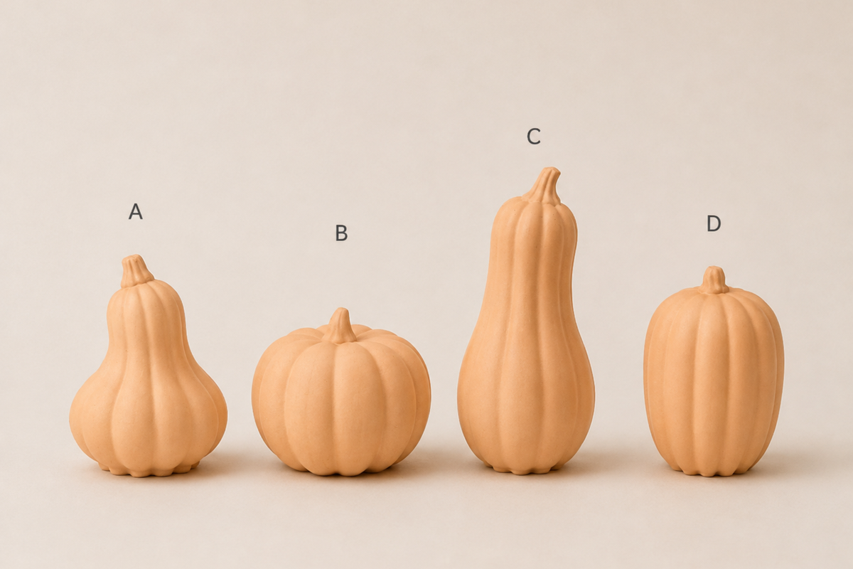 Citrouilles décoratives en béton • À l’unité ou coffret de 4 • Décoration d’automne