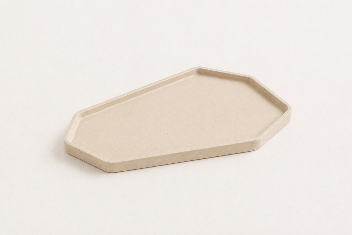 Plateau KORA en béton minéral – Plateau décoratif, vide-poche design et plateau à bijoux