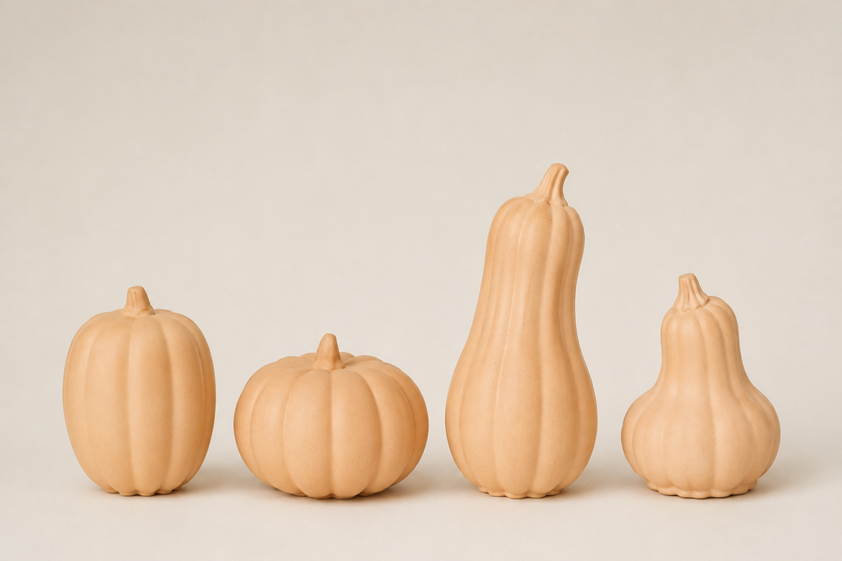 Citrouilles décoratives en béton • À l’unité ou coffret de 4 • Décoration d’automne