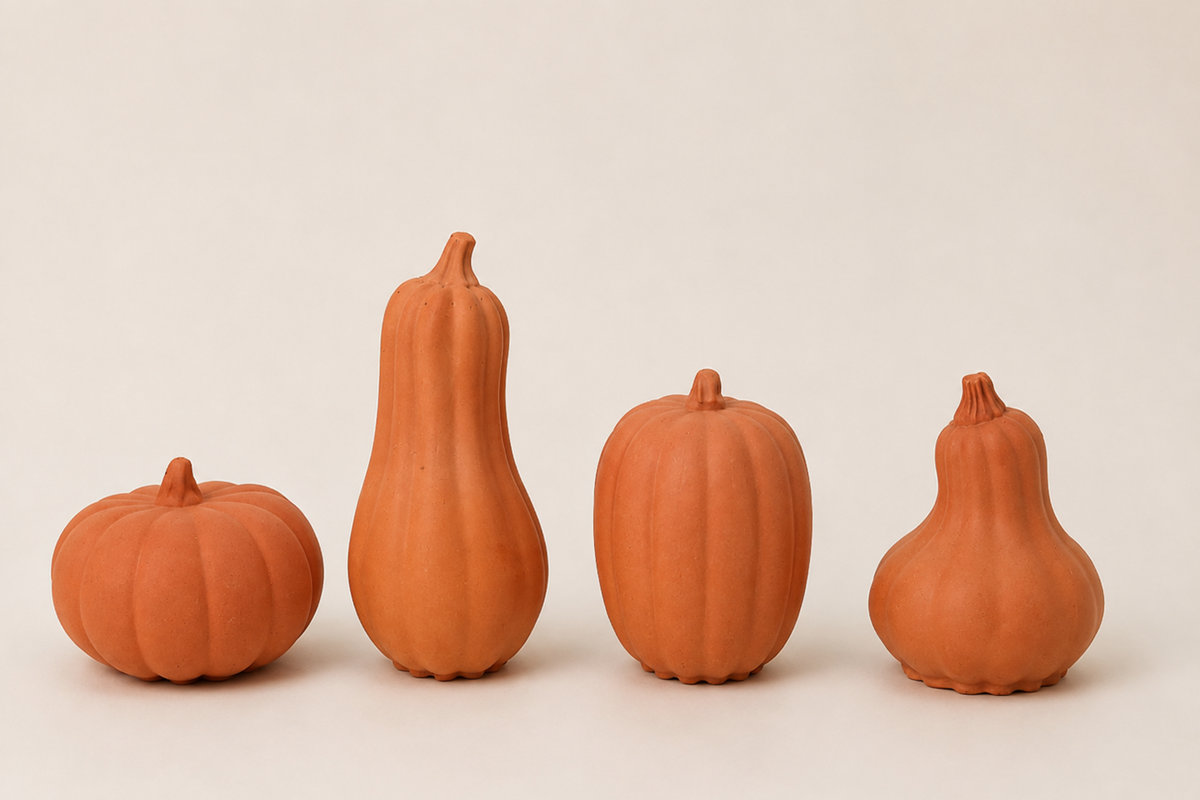 Citrouilles décoratives en béton • À l’unité ou coffret de 4 • Décoration d’automne