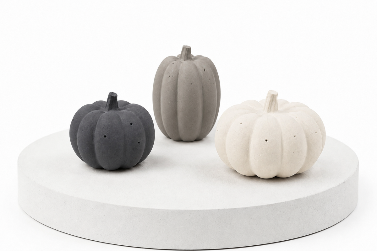 Petites citrouilles décoratives • Lot de 3 • Coffret Aube, Récolte ou Minuit