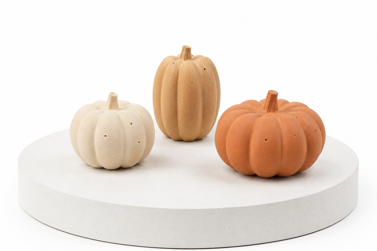 Petites citrouilles décoratives • Lot de 3 • Coffret Aube, Récolte ou Minuit