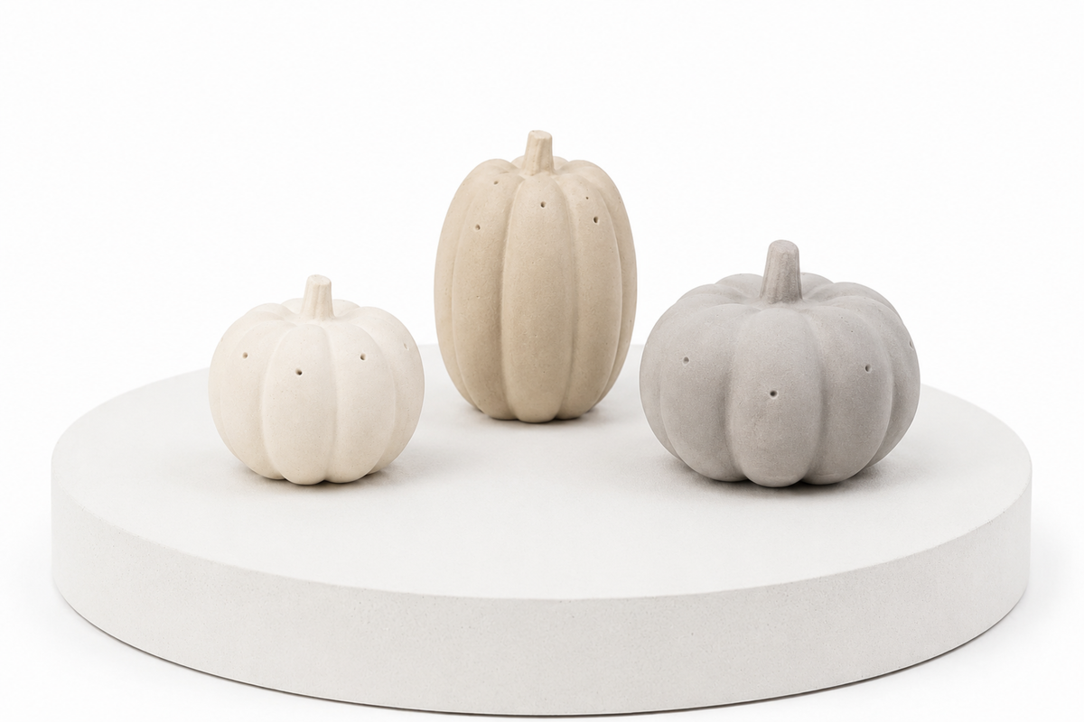 Petites citrouilles décoratives • Lot de 3 • Coffret Aube, Récolte ou Minuit